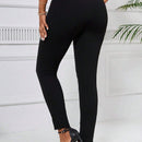 Lady Pantalones De Pierna Ancha De Talle Alto Para Mujer Con Diseno De Abertura