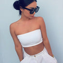 DAZY Top Corto Tipo Bandeau Para Mujer