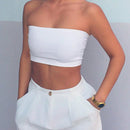 DAZY Top Corto Tipo Bandeau Para Mujer