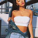 DAZY Top Corto Tipo Bandeau Para Mujer