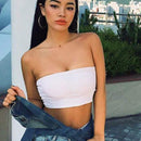 DAZY Top Corto Tipo Bandeau Para Mujer