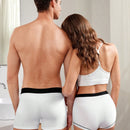 CoupledUp 3 Piezas/set Bragas Tipo Boxer Para Mujer De Contraste Con Patron De Letras