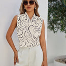 BIZwear Camisa Sin Mangas Estampada Al Azar Con Envoltura