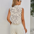 BIZwear Camisa Sin Mangas Estampada Al Azar Con Envoltura