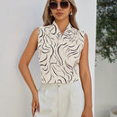 BIZwear Camisa Sin Mangas Estampada Al Azar Con Envoltura