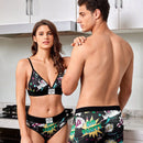 CoupledUp Conjunto De Ropa Interior Femenina Con Estampado De Letras