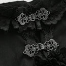 ROMWE Goth Estilo Gotico Del Palacio, Cuello Alto, Parte Superior Tipo Capa Con Encaje Para Mujeres