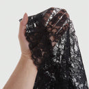 ROMWE Goth Estilo Gotico Del Palacio, Cuello Alto, Parte Superior Tipo Capa Con Encaje Para Mujeres