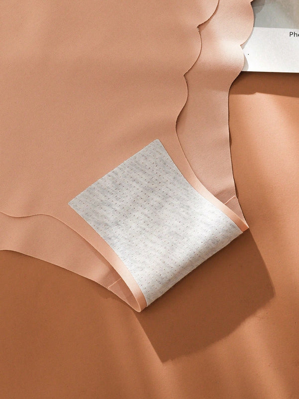 Conjunto de 3 bragas de mujer sin costura de seda de hielo transpirable multicolor