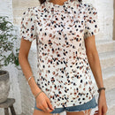 Blusa Con Mangas Abullonadas Y Estampado Integral
