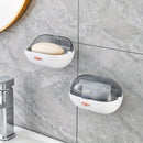 1 Pieza, Caja De Jabón Con Tapa Abatible, Caja Individual Montada En La Pared, Caja Sin Perforaciones, Accesorios De Baño, Almacenamiento Y Organización De Baño