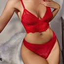 Conjunto De Lenceria Para Mujer Con Encaje Y Estilo De Dia De San Valentin