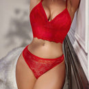Conjunto De Lenceria Para Mujer Con Encaje Y Estilo De Dia De San Valentin