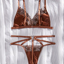Conjunto De Sosten Y Bragas Para Mujeres Con Bordados Y Sin Cableado