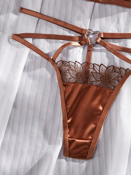 Conjunto De Sosten Y Bragas Para Mujeres Con Bordados Y Sin Cableado