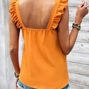 VCAY Camisa Corta De Manga Voladora De Mujer Con Bordado Floral
