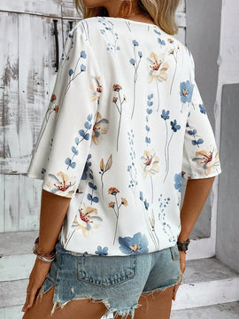 LUNE Blusa Envolvente Impresa Al Azar Para Mujer