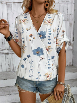 LUNE Blusa Envolvente Impresa Al Azar Para Mujer