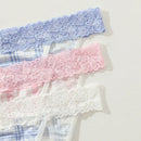 Panties Triangulares Con Encaje Y Parches De Tartan Para Mujer
