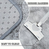 Alfombra de Área Chic en Gris Tie-Dye - Mezcla de Poliéster Suave, Lavable a Máquina para Sala de Estar, Guardería, Decoración de Dormitorio