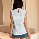 Qutie Camisa De Mujer Con Cuello Alto, Textura De Color Solido