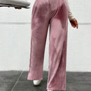 Pantalones de terciopelo sueltos para mujer