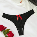 Ropa Interior Femenina G-string De Detalles De Encaje Y Mono En Patchwork