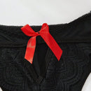 Ropa Interior Femenina G-string De Detalles De Encaje Y Mono En Patchwork