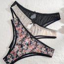 Bragas De Triangulo Con Estampado Floral Para Mujer (3 Piezas/paquete)