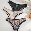 Bragas De Triangulo Con Estampado Floral Para Mujer (3 Piezas/paquete)