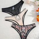 Bragas De Triangulo Con Estampado Floral Para Mujer (3 Piezas/paquete)