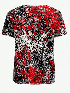 LUNE Camisa De Manga Corta Impresa Para Mujer
