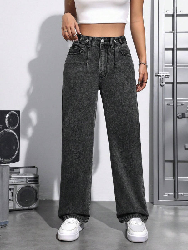 PETITE Pantalones Jeans De Mujer Con Bolsillos