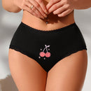Pantalones De Triangulo De Cintura Media-alta Con Estampado De Dibujos Animados Para Mujeres