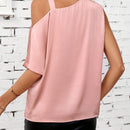 Blusa De Oblicua From Hombro Y Cuello Irregular Para Mujer