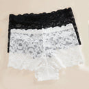 Panties De Color Solido De Encaje Para Mujer En Estilo Short