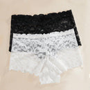 Panties De Color Solido De Encaje Para Mujer En Estilo Short