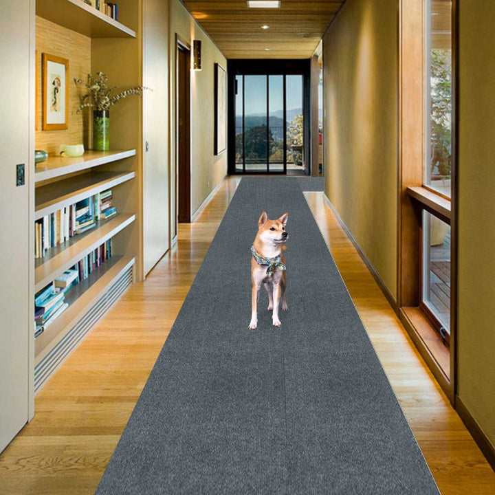 Alfombra rayada antideslizante y duradera para interiores y exteriores, lavable a máquina, de poliéster, para pasillo, cocina, sala, garaje o patio, en negro con rayas blancas, fácil de limpiar, cubrepiso decorativo, alfombra lavable