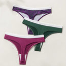 Fondo De Bikini Tanga Con Bloque De Color Para Mujer