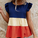 LUNE Camisa Con Mangas Voladoras Y Bloques De Color