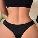 Tanga Femenina Con Hebilla De Corazon Calado