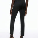 Maija Pantalones De Cono De Raja Alta Y Color Solido