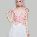ROMWE Fairycore Camisa De Muneca Floral Del Bosque De Hadas Puras Para Mujer