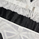 2 Piezas/set Conjunto De Lenceria De Bralette De Encaje Sin Cables Y Braguitas Triangulares Para Damas