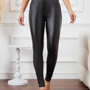 Essnce Pantalones ajustados de para mujer con cintura alta de color liso