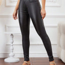 Essnce Pantalones ajustados de para mujer con cintura alta de color liso