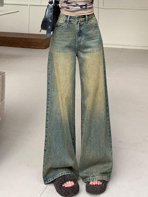 DAZY Jeans De Mezclilla Para Mujer Encaje Holgado Retro