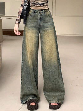 DAZY Jeans De Mezclilla Para Mujer Encaje Holgado Retro