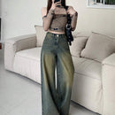 DAZY Jeans De Mezclilla Para Mujer Encaje Holgado Retro