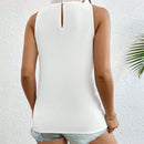 VCAY Blusa Sin Mangas Con Encaje Insertado